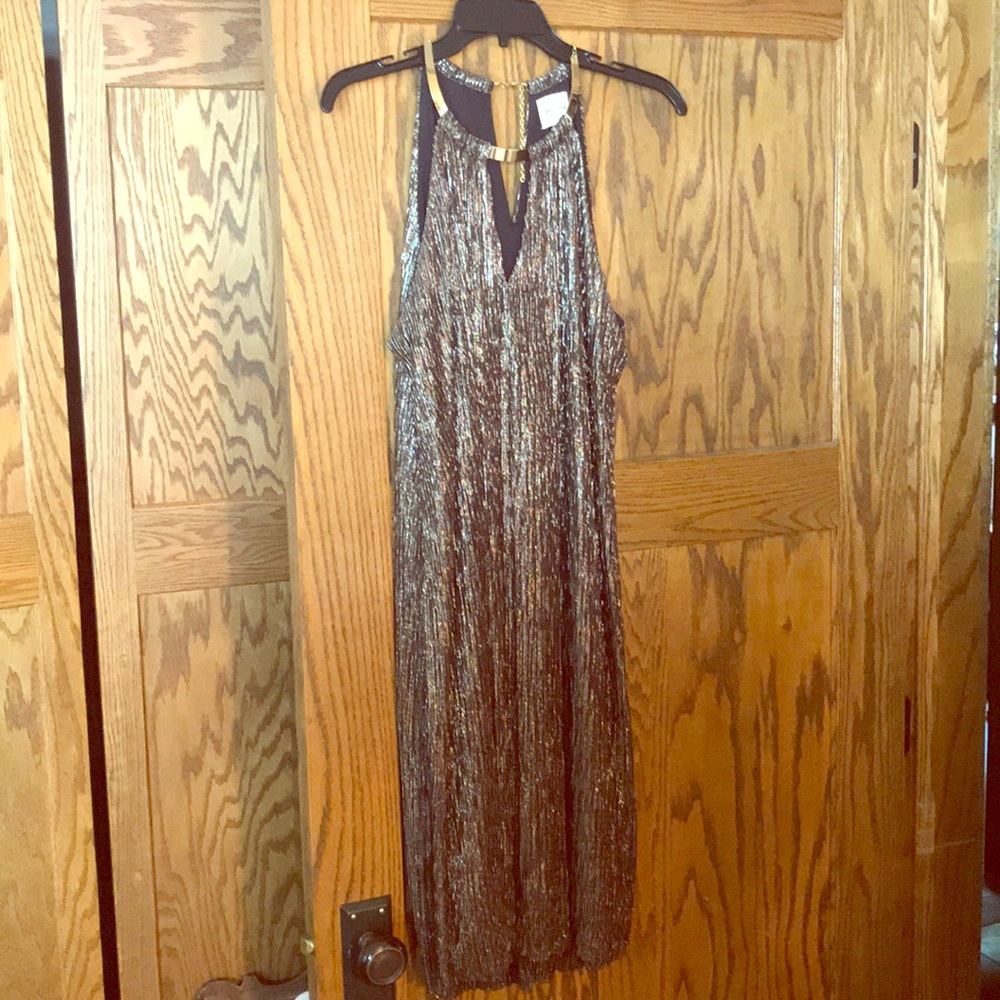 Gold shimmer dress